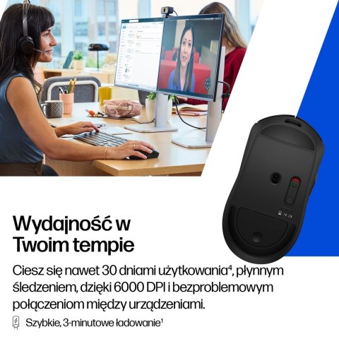 Hewlett-Packard Mysz HP 700 Rechargeable Mouse Black bezprzewodowa z akumulatorem czarna AZ7B0AA Hewlett-Packard Mysz HP 700 Rechargeable Mouse Black bezprzewodowa z akumulatorem czarna AZ7B0AA