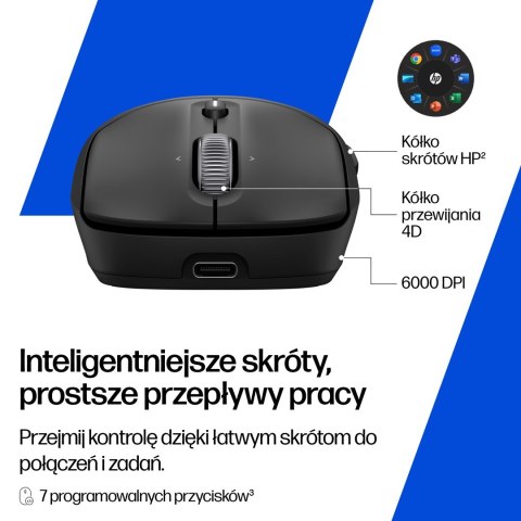Hewlett-Packard Mysz HP 700 Rechargeable Mouse Black bezprzewodowa z akumulatorem czarna AZ7B0AA Hewlett-Packard Mysz HP 700 Rechargeable Mouse Black bezprzewodowa z akumulatorem czarna AZ7B0AA
