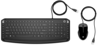 Hewlett-Packard Zestaw klawiatura + mysz HP Pavilion Keyboard and Mouse 200 Combo przewodowe czarne 9DF28AA