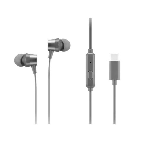 Lenovo Słuchawki douszne z mikrofonem Lenovo 300 GXD1J77353 USB-C szare Lenovo Słuchawki douszne z mikrofonem Lenovo 300 GXD1J77353 USB-C szare