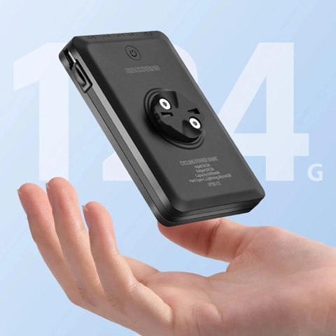 Rockbros Lampka rowerowa Rockbros JP008 przednia pod licznik z powerbankiem 5000mAh 150lm IPX6 - czarna