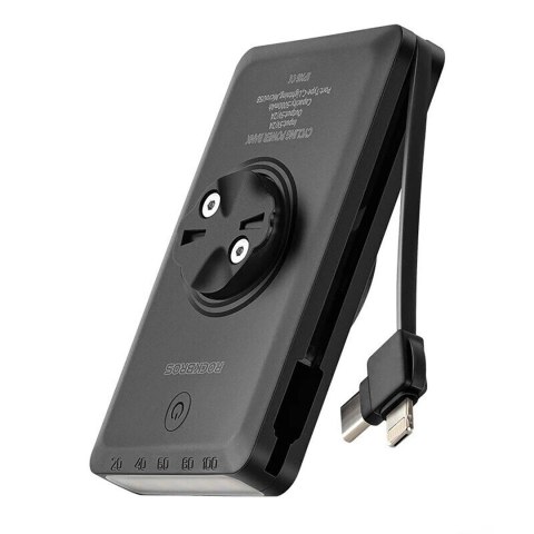 Rockbros Lampka rowerowa Rockbros JP008 przednia pod licznik z powerbankiem 5000mAh 150lm IPX6 - czarna