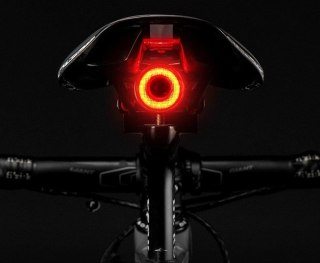 Rockbros Lampka rowerowa Rockbros Q5 tylna z inteligentnym systemem stop - czarna