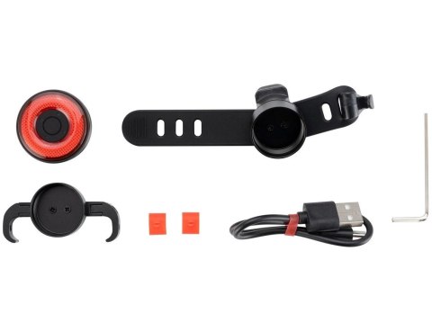 Rockbros Lampka rowerowa Rockbros Q5 tylna z inteligentnym systemem stop - czarna