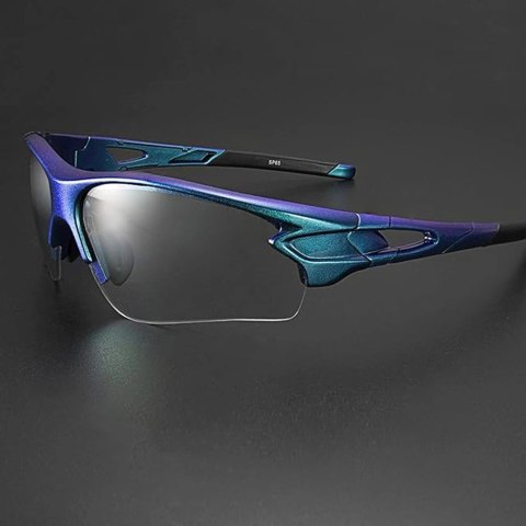 Rockbros Okulary rowerowe Rockbros 10069 fotochromowe UV400 - niebieskie Rockbros Okulary rowerowe Rockbros 10069 fotochromowe UV400 - niebieskie