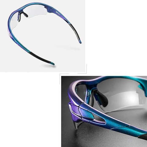 Rockbros Okulary rowerowe Rockbros 10069 fotochromowe UV400 - niebieskie Rockbros Okulary rowerowe Rockbros 10069 fotochromowe UV400 - niebieskie