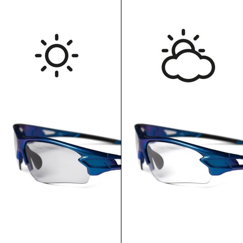 Rockbros Okulary rowerowe Rockbros 10069 fotochromowe UV400 - niebieskie Rockbros Okulary rowerowe Rockbros 10069 fotochromowe UV400 - niebieskie