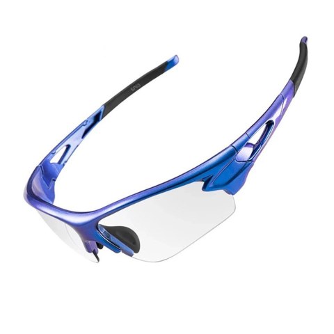 Rockbros Okulary rowerowe Rockbros 10069 fotochromowe UV400 - niebieskie Rockbros Okulary rowerowe Rockbros 10069 fotochromowe UV400 - niebieskie