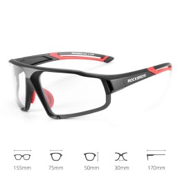Rockbros Okulary rowerowe Rockbros SP216BK fotochromowe UV400 - czarno-czerwone