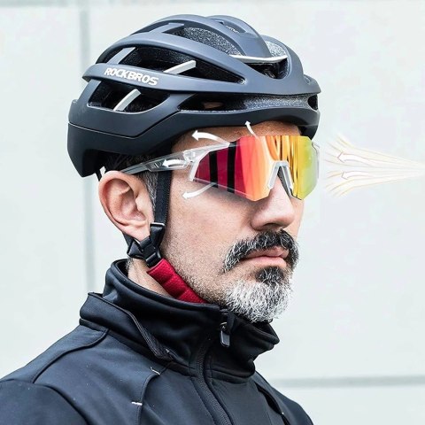 Rockbros Okulary rowerowe Rockbros SP291 fotochromowe UV400 - białe Rockbros Okulary rowerowe Rockbros SP291 fotochromowe UV400 - białe