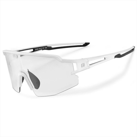 Rockbros Okulary rowerowe Rockbros fotochromowe z ochroną UV i wkładką korekcyjną - białe Rockbros Okulary rowerowe Rockbros fotochromowe z ochroną UV i wkładką korekcyjną - białe