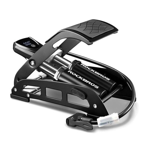 Rockbros Pompka nożna Rockbros 42430001001 z wyświetlaczem - czarna Rockbros Pompka nożna Rockbros 42430001001 z wyświetlaczem - czarna
