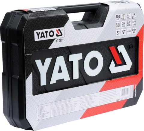 YATO Zestaw kluczy XXL YATO 150szt. 1/4"-3/8"-1/2" 38811 YATO Zestaw kluczy XXL YATO 150szt. 1/4"-3/8"-1/2" 38811