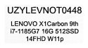 Lenovo LENOVO X1 Carbon Gen.9 9th i7-1185G7 16GB 512GB SSD 14" FHD+ Win11pro + zasilacz UŻYWANY