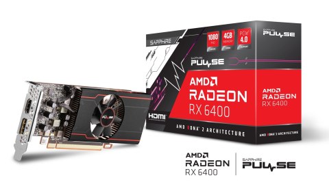 Sapphire Karta graficzna SAPPHIRE Radeon RX 6400 PULSE Gaming 4GB GDDR6 (WYPRZEDAŻ) Sapphire Karta graficzna SAPPHIRE Radeon RX 6400 PULSE Gaming 4GB GDDR6 (WYPRZEDAŻ)