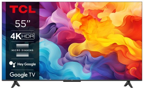 TCL Telewizor TCL 55P655 55" 4K Ultra HD Google TV Dolby Atmos DVB-T2 Tytan TCL Telewizor TCL 55P655 55" 4K Ultra HD Google TV Dolby Atmos DVB-T2 Tytan