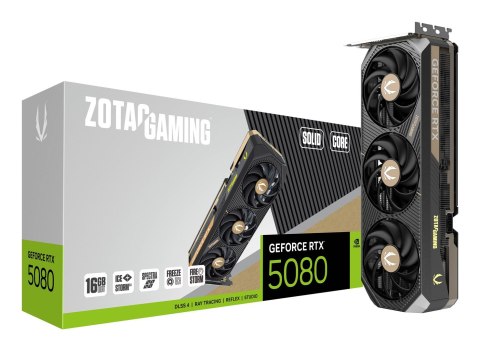 ZOTAC Karta graficzna ZOTAC GAMING GeForce RTX 5080 SOLID CORE 16GB ZOTAC Karta graficzna ZOTAC GAMING GeForce RTX 5080 SOLID CORE 16GB