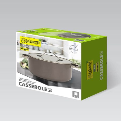 Garnek z pokrywką 20 cm 2,3L MAESTRO MR-4009-20 Garnek z pokrywką 20 cm 2,3L MAESTRO MR-4009-20