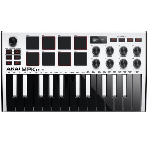 AKAI AKAI MPK MINI 3 WHITE - Mini klawiatura sterująca AKAI AKAI MPK MINI 3 WHITE - Mini klawiatura sterująca
