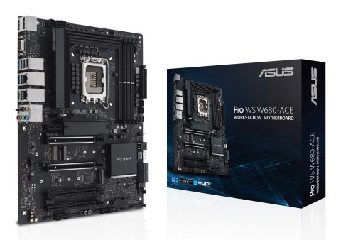 ASUS Płyta ASUS Pro WS W680-ACE W680 (LGA 1700) ATX motherboard, 2x PCIe 5.0, 3x PCIe 4.0, 3x PCIe 4.0 M.2 slots, 2x USB 3.2 Gen 2, 4 ASUS Płyta ASUS Pro WS W680-ACE W680 (LGA 1700) ATX motherboard, 2x PCIe 5.0, 3x PCIe 4.0, 3x PCIe 4.0 M.2 slots, 2x USB 3.2 Gen 2, 4