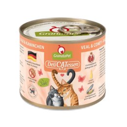 Fox4Pets GranataPet DeliCatessen cielęcina i królik karma mokra dla kota 200g