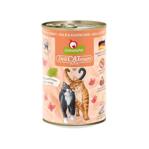 Fox4Pets GranataPet DeliCatessen cielęcina i królik mokra karma dla kota 400g