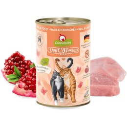 Fox4Pets GranataPet DeliCatessen cielęcina i królik mokra karma dla kota 400g