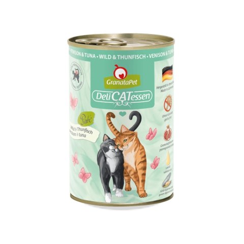 Fox4Pets GranataPet DeliCatessen dziczyzna i tuńczyk mokra karma dla kota 400g