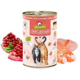 Fox4Pets GranataPet DeliCatessen indyk i krewetki mokra karma dla kota 400g