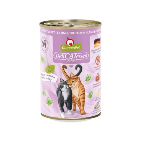 Fox4Pets GranataPet DeliCatessen jagnięcina i indyk mokra karma dla kota 400g Fox4Pets GranataPet DeliCatessen jagnięcina i indyk mokra karma dla kota 400g