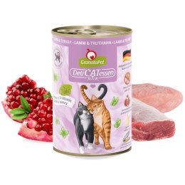 Fox4Pets GranataPet DeliCatessen jagnięcina i indyk mokra karma dla kota 400g