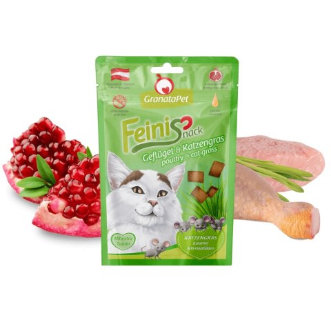 Fox4Pets GranataPet FeiniSnack drób i kocia trawa przysmak dla kota 50g Fox4Pets GranataPet FeiniSnack drób i kocia trawa przysmak dla kota 50g