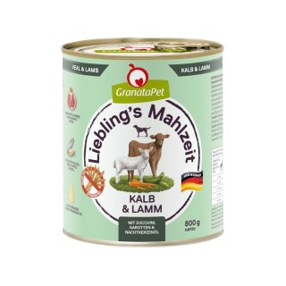 Fox4Pets GranataPet Liebling´s Mahlzeit cielęcina i jagnięcina mokra karma dla psa 800g