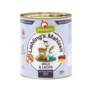 Fox4Pets GranataPet Liebling´s Mahlzeit dziczyzna i łosoś mokra karma dla psa 800g