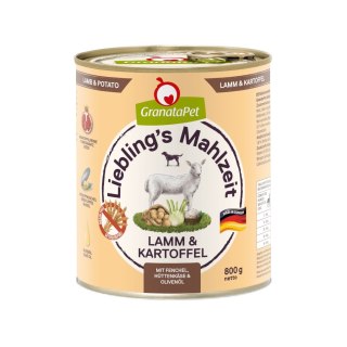 Fox4Pets GranataPet Liebling´s Mahlzeit jagnięcina i ziemniaki mokra karma dla psa 800g