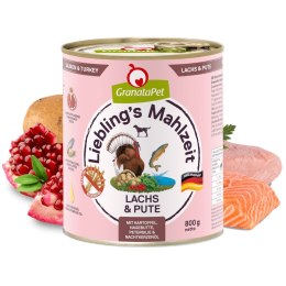 Fox4Pets GranataPet Liebling´s Mahlzeit łosoś z indykiem mokra karma dla psa 800g