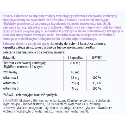 MEDICINAE Novativ ClimMeno Forte 30 kapsułek