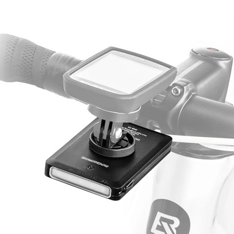 Rockbros Lampka rowerowa Rockbros JP008 przednia pod licznik z powerbankiem 5000mAh 150lm IPX6 - czarna