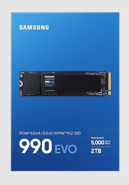 Samsung Dysk SSD Samsung 990 EVO 2TB M.2 2280 PCI-E x4 Gen4 NVMe Samsung Dysk SSD Samsung 990 EVO 2TB M.2 2280 PCI-E x4 Gen4 NVMe