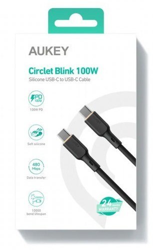 AUKEY AUKEY CB-SCC101 KABEL USB-C QC PD 1M 5A 100W AUKEY AUKEY CB-SCC101 KABEL USB-C QC PD 1M 5A 100W