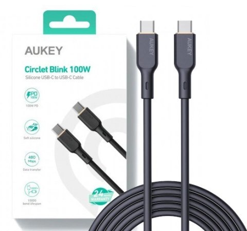 AUKEY AUKEY CB-SCC101 KABEL USB-C QC PD 1M 5A 100W AUKEY AUKEY CB-SCC101 KABEL USB-C QC PD 1M 5A 100W