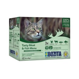 BOZITA Bozita Kawałki w Sosie z Rybą i Mięsem-12 x 85g