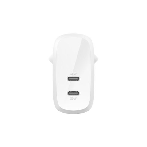Belkin Ładowarka Belkin BoostCharge Pro Dual USB-C PD 3.1 PPS Wall Charger 60W White