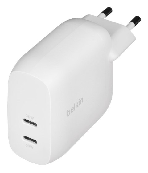 Belkin Ładowarka Belkin BoostCharge Pro Dual USB-C PD 3.1 PPS Wall Charger 60W White