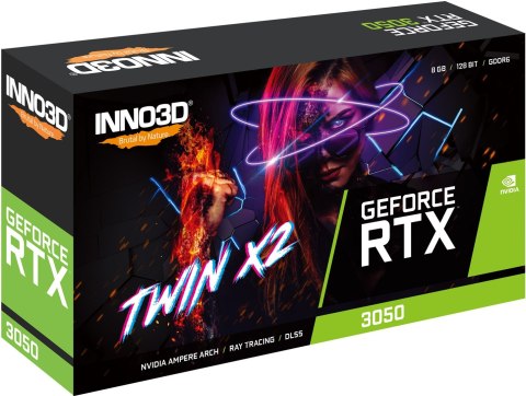 INNO3D Karta graficzna INNO3D GeForce RTX 3050 TWIN X2 8GB GDDR6 INNO3D Karta graficzna INNO3D GeForce RTX 3050 TWIN X2 8GB GDDR6