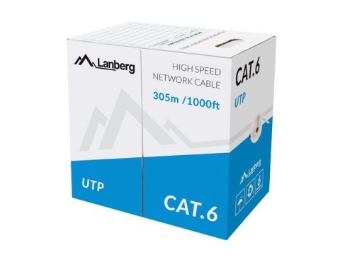 Lanberg Kabel sieciowy Lanberg LCU6-11CU-0305-S (UTP; 305m; kat. 6; kolor szary) Lanberg Kabel sieciowy Lanberg LCU6-11CU-0305-S (UTP; 305m; kat. 6; kolor szary)