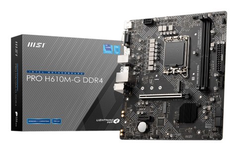 MSI Płyta główna MSI PRO H610M-G DDR4 MSI Płyta główna MSI PRO H610M-G DDR4