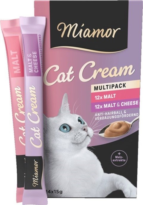 Miamor MIAMOR Cream Malt Pasta odkłaczająca 24x15g MIX Miamor MIAMOR Cream Malt Pasta odkłaczająca 24x15g MIX