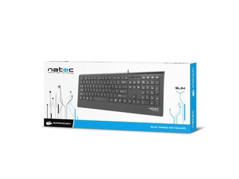 NATEC Klawiatura membranowa NATEC Barracuda NKL-0876 (USB 2.0; (US); kolor czarny) NATEC Klawiatura membranowa NATEC Barracuda NKL-0876 (USB 2.0; (US); kolor czarny)