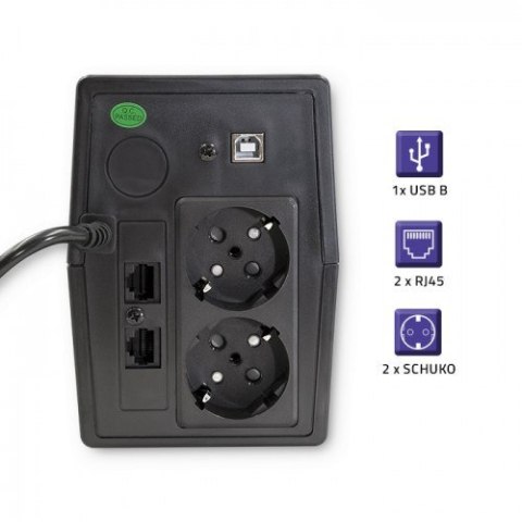 Qoltec QOLTEC ZASILACZ AWARYJNY UPS 450VA | 240W | LCD | USB | RJ45 Qoltec QOLTEC ZASILACZ AWARYJNY UPS 450VA | 240W | LCD | USB | RJ45